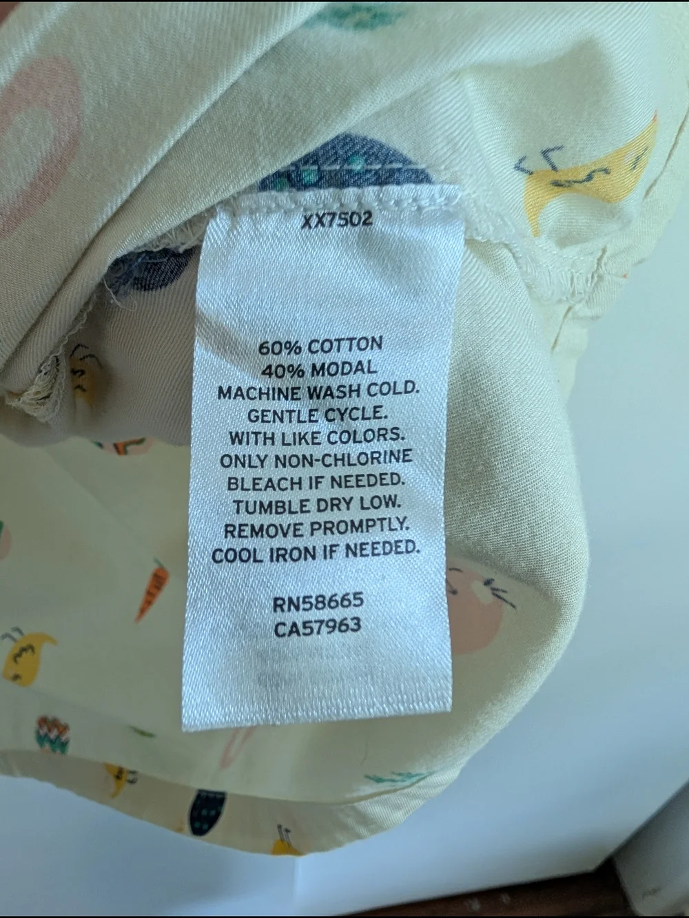 Harper Canyon Cream Kids Dress with Pink Bunnies and Multicolor Eggs